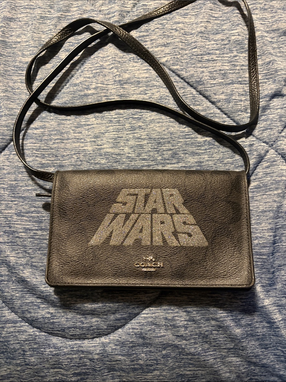Coach Black Leather Star Wars Crossbody Bag